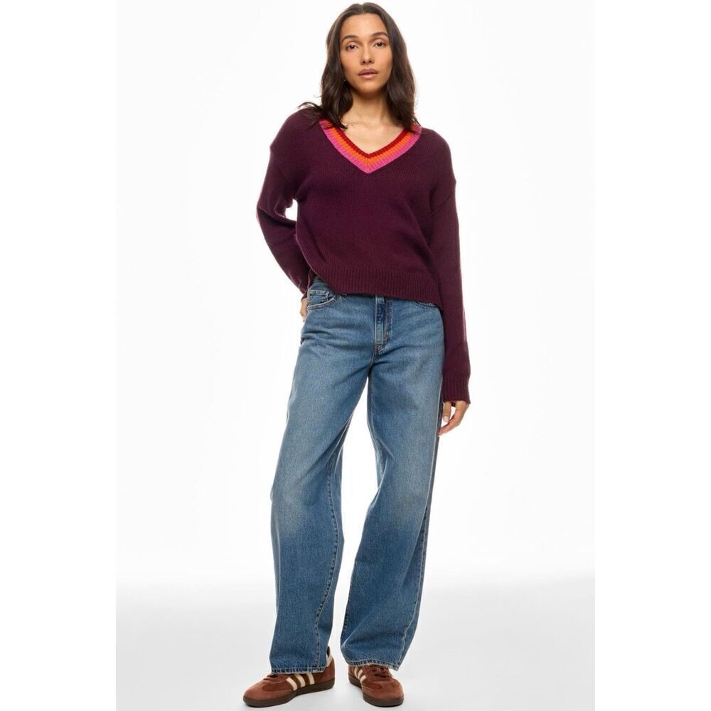 Marine Layer Slouchy V-Neck Sweater XS 🟠